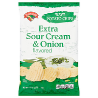 Hannaford Extra Sour Cream & Onion Wavy Potato Chips