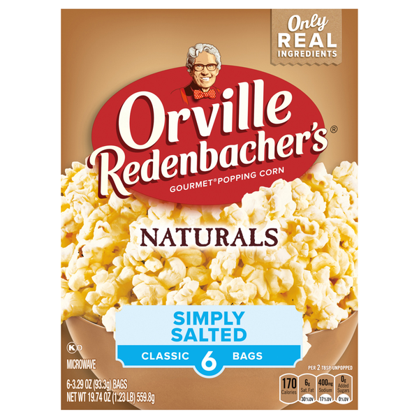 Orville Redenbacher's Naturals Salted Classic Microwave Popcorn - 6 ct