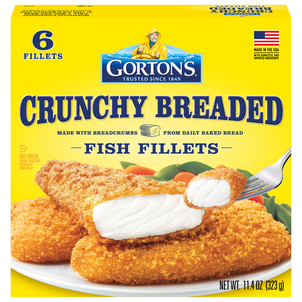 Gorton's Crunchy Breaded Fish Fillets - 6 ct Frozen