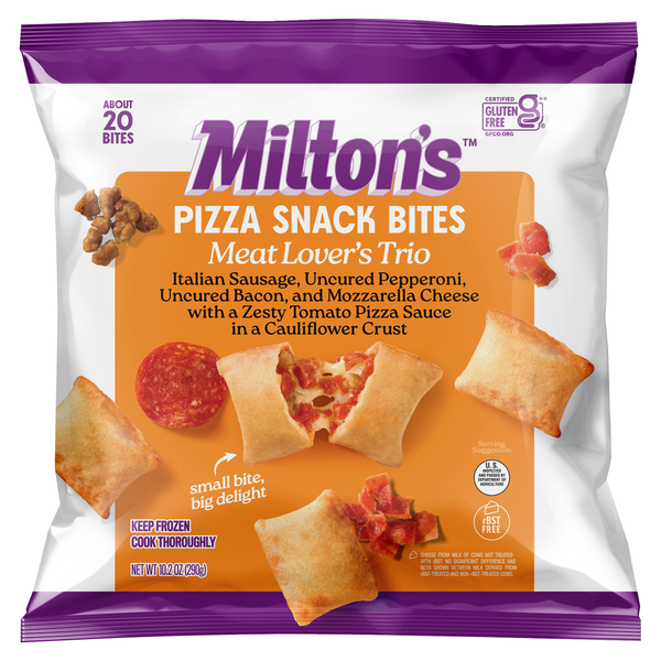Milton's Meat Lover's Trio Pizza Snack Bites Frozen