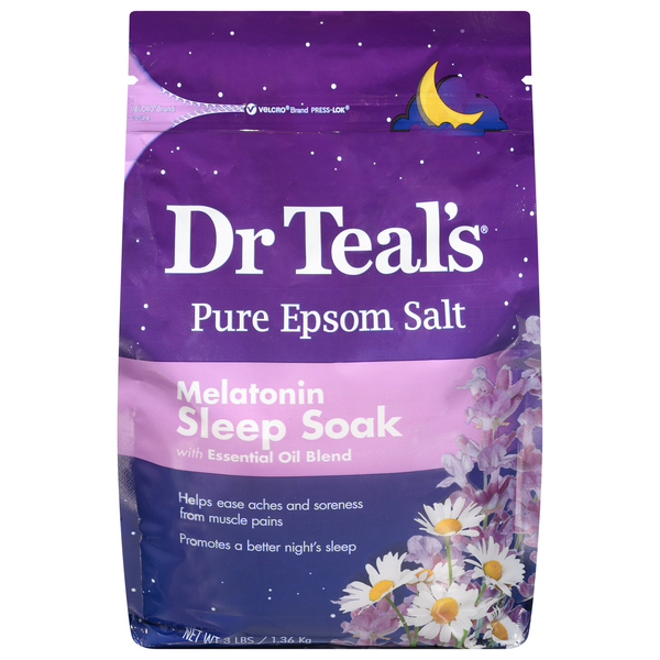 Dr. Teal's Pure Melatonin Sleep Soak Pure Epsom Salt w Essential Oil Blend
