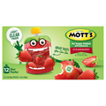 Mott's No Sugar Added Unsweetened Strawberry Applesauce Pouches - 12 ct