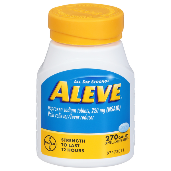 Save on Aleve Naproxen Sodium Pain Relief Fever Reducer 220 mg Caplets