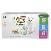 Fancy Feast Petites Gravy Collection Variety Pack Wet Cat Food - 12 ct