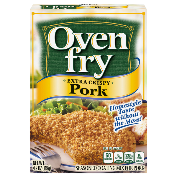 Oven Fry Extra Crispy Seasoned Coating Mix for Pork
