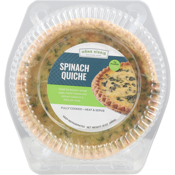 Hans Kissle Spinach Quiche Heat & Serve