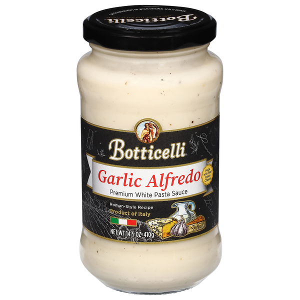 Botticelli Premium Garlic Alfredo White Pasta Sauce