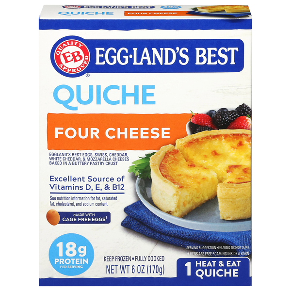 Eggland's Best Four Cheese Quiche Frozen