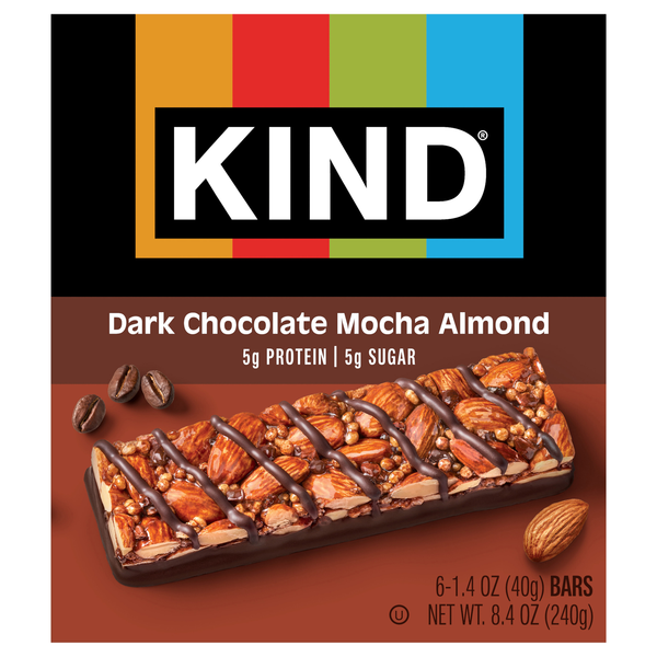 KIND Gluten Free Dark Chocolate Mocha Almond Bars - 6 ct