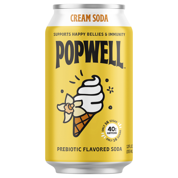 Popwell Prebiotic Cream Soda