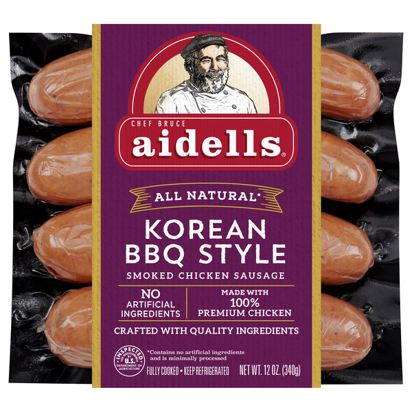 Aidells Natural Korean BBQ Style Smoked Chicken Sausage - 4 ct