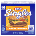 Kraft Singles Sharp Cheddar Cheese Slices - 16 ct