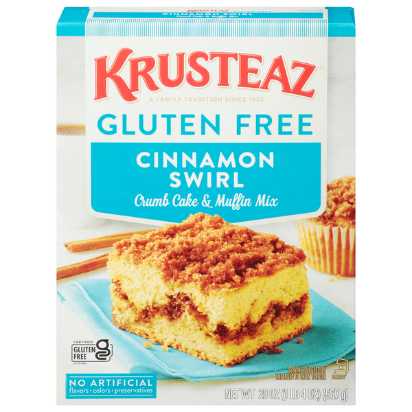 Save on Krusteaz Crumb Cake & Muffin Mix Cinnamon Swirl Gluten Free