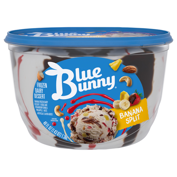 Blue Bunny Banana Split Frozen Dairy Dessert