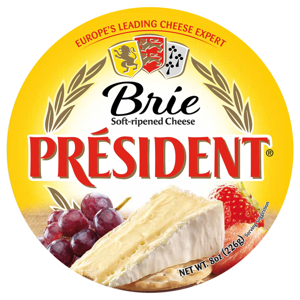 President Soft Ripened Brie Cheese Wheel
