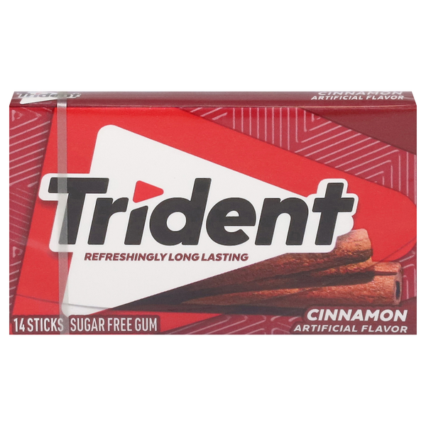 Trident Sugar Free Cinnamon Flavored Gum