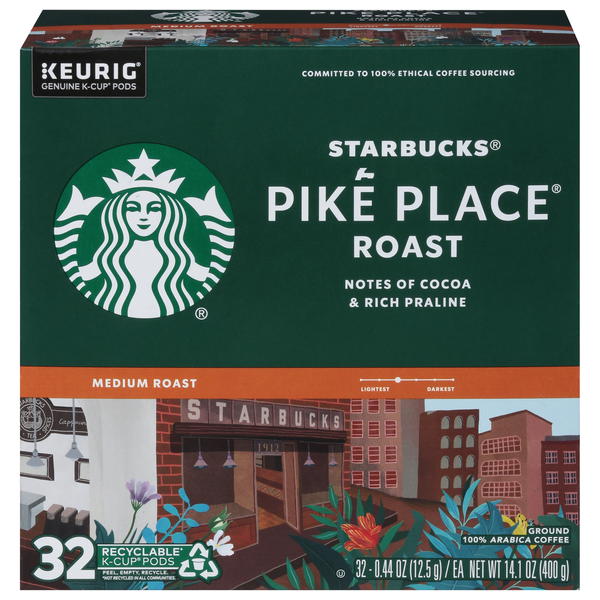 Starbucks Pike Place Medium Roast Coffee K-Cup Pods