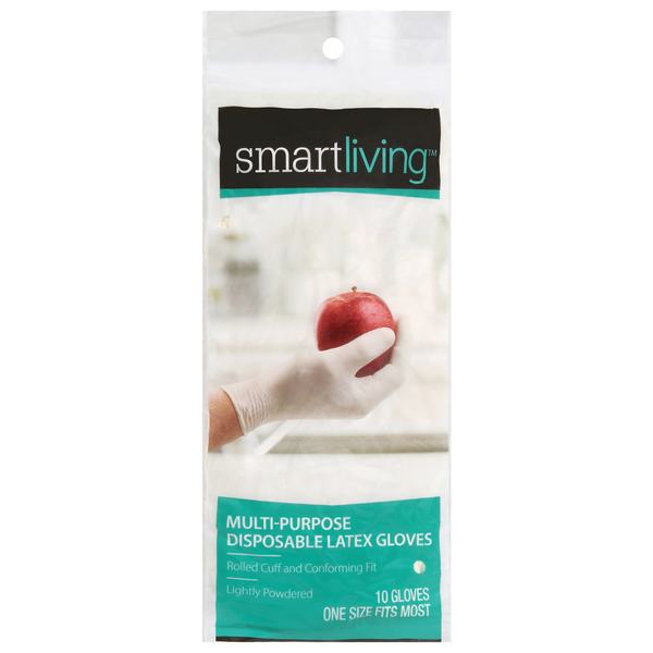 Smart Living Multi-Purpose Disposable Latex Gloves One Size