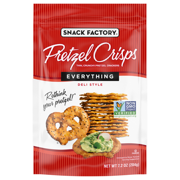 Snack Factory Deli Style Everything Flavored Pretzel Crisps