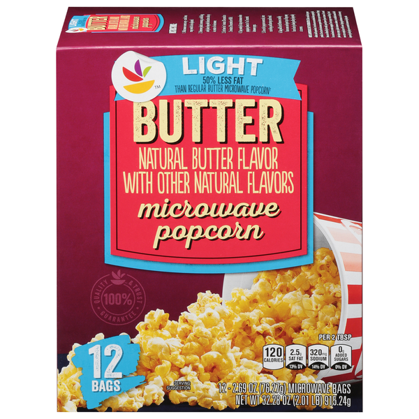 Our Brand Light Butter Microwave Popcorn - 12 ct
