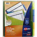 Avery Big Tab Pocket Insertable Plastic Dividers - 5 pk