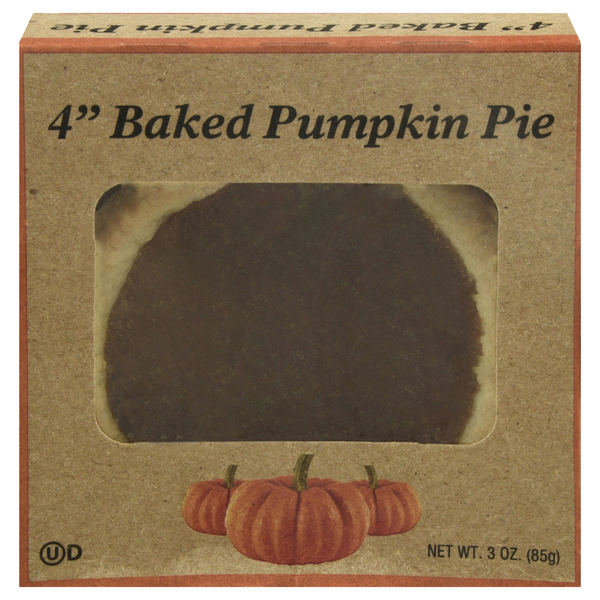 Baked Pumpkin Pie 4 Inch