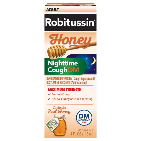 Robitussin Nighttime Cough DM Maximum Strength Honey Liquid