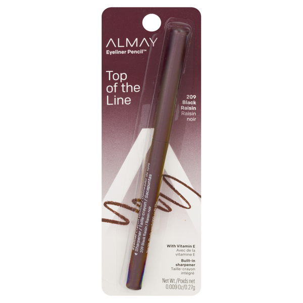 Almay Top of the Line Eyeliner Pencil &Built-in Sharpener Black Raisin 209