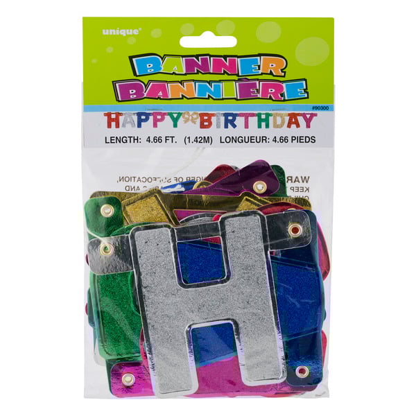 Unique Banner Happy Birthday 4.66 FT.