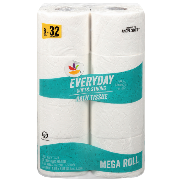Stop & Shop Everyday Soft & Strong Mega Roll 2-Ply Toilet Paper - 8 ct