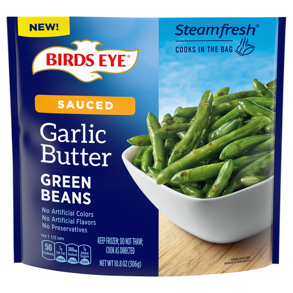 Birds Eye Steamfresh Sauced Garlic Butter Green Beans Frozen