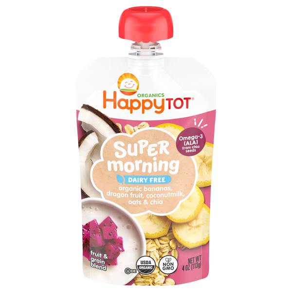 Happy Tot Organics Super Morning Banana Coconut Milk Oat & Chia