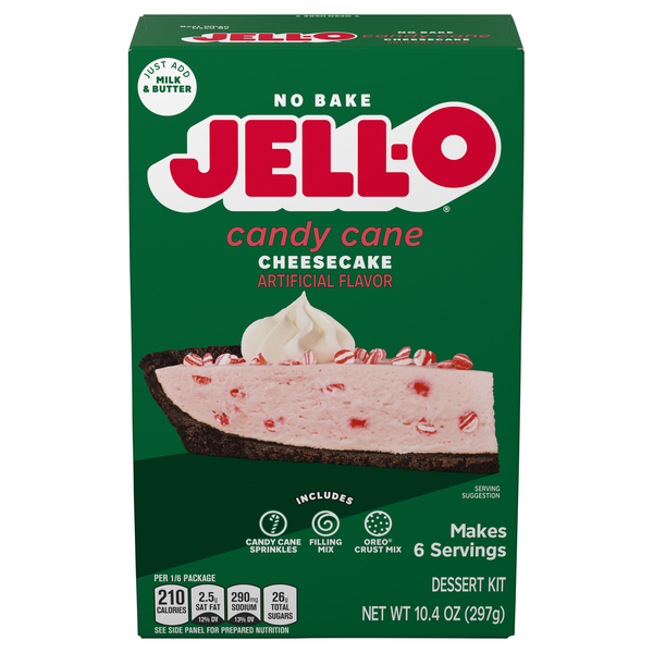 Jell-O No Bake Candy Cane Cheesecake Dessert Kit