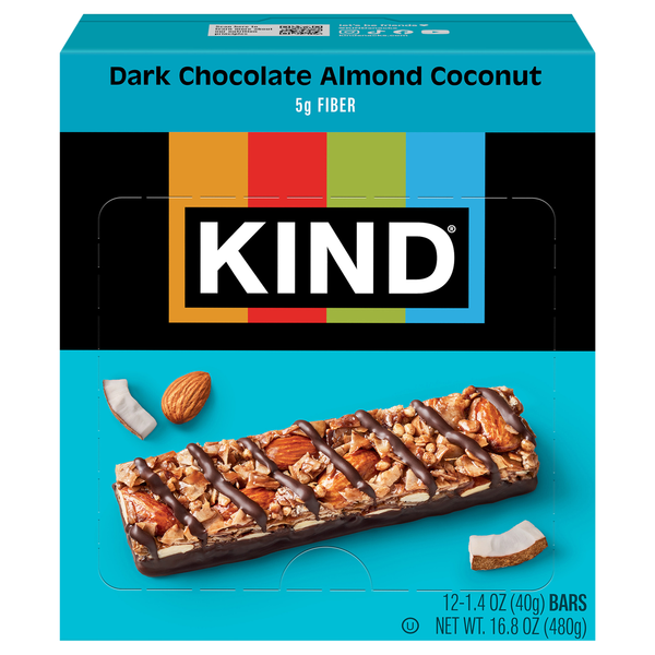 KIND Gluten Free Dark Chocolate Almond Coconut Bars - 12 ct