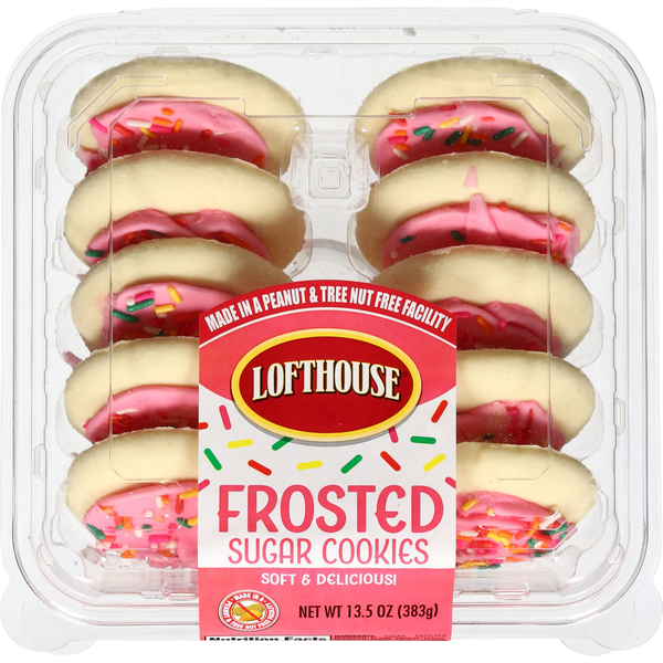 sugar Save on Lofthouse Pink Frosted Sugar Cookies - 10 ct Order