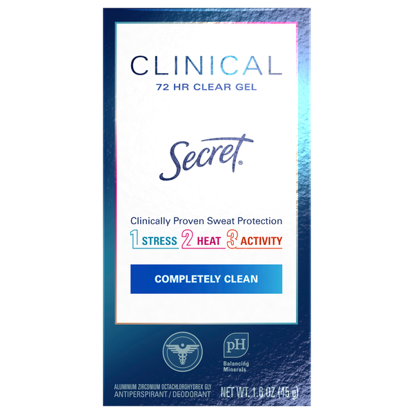 Secret Clinical Completely Clean Antiperspirant Deodorant Clear Gel