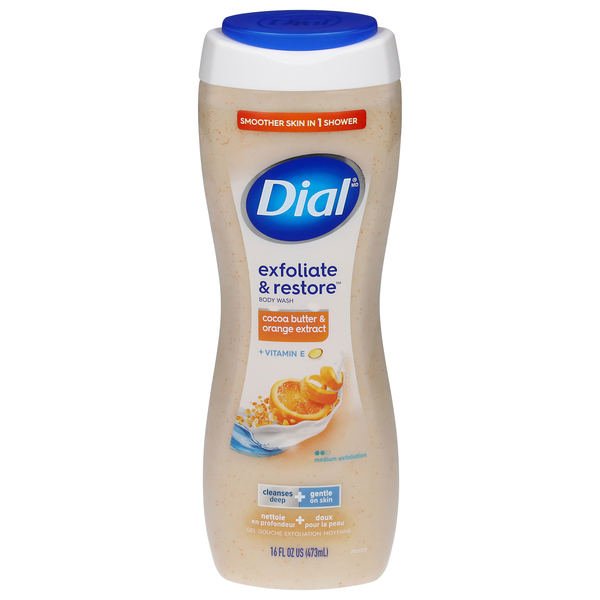 Save on Dial Exfoliate & Restore Cocoa Butter & Orange Extract Body