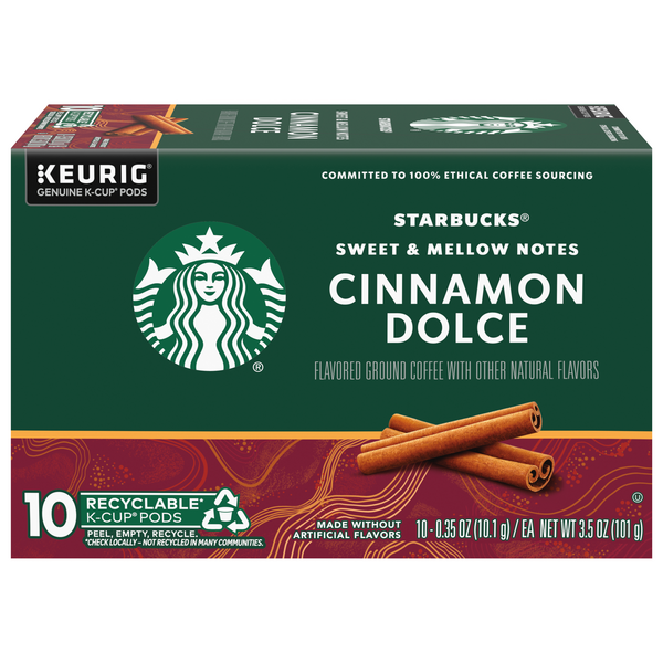 Starbucks Cinnamon Dolce Flavored Light Roast K-Cup Coffee Pods