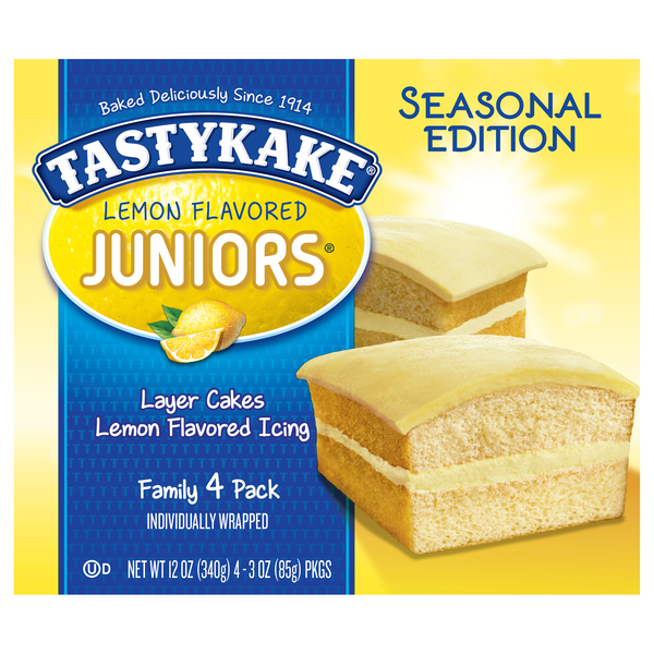 Tastykake Lemon Flavored Juniors Snack Cakes - 4 ct