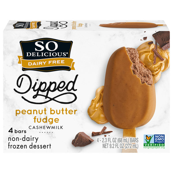Save on So Delicious Dipped NonDairy Frozen Dessert Bars PB Fudge 4