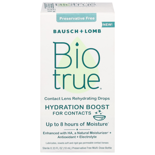 Bausch + Lomb Bio True Hydration Boost Contact Lens Rehydrating Drops