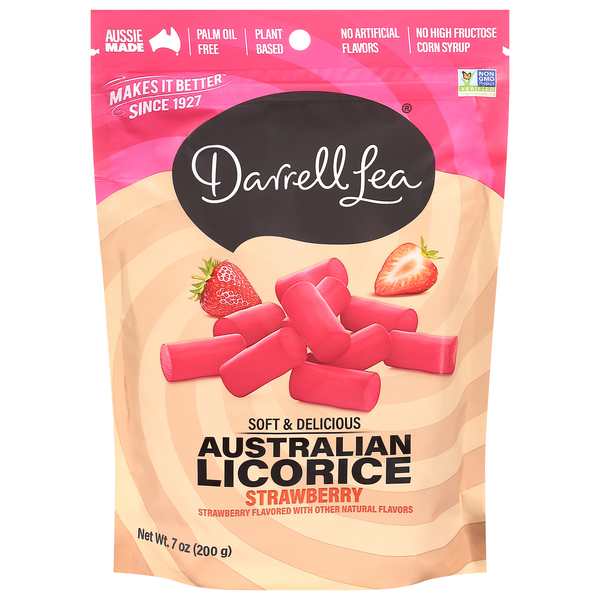 Darrell Lea Strawberry Flavored Soft Australian Licorice Candy