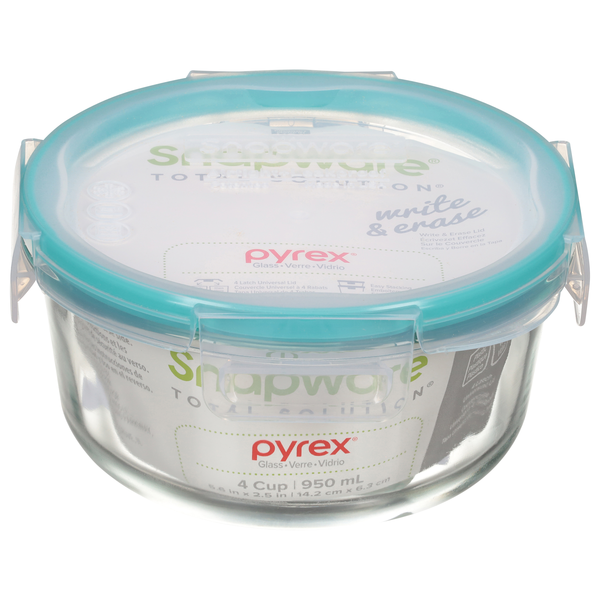 Snapware Total Solution Pyrex 4 Write & Erase Glass Container 4 Cups