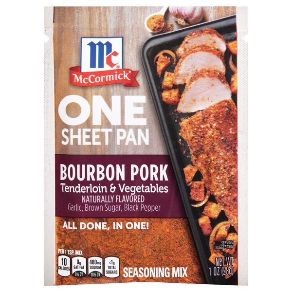 McCormick One Sheet Pan Seasoning Mix Bourbon Pork Tenderloin & Vegetables