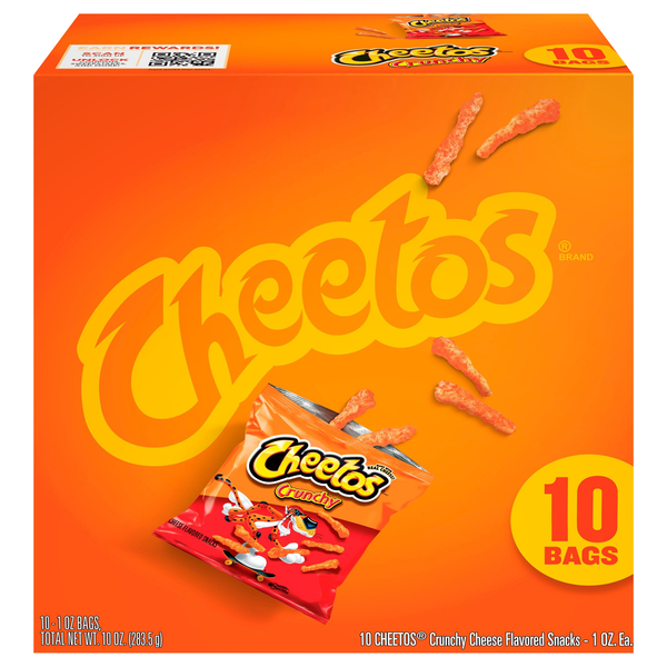 Cheetos Cheese Flavored Snacks Crunchy - 10 ct