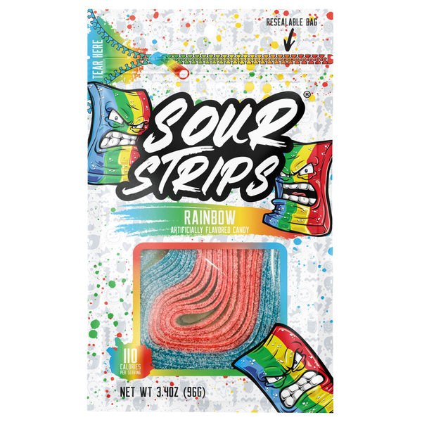 Sour Strips Rainbow Flavored Candy