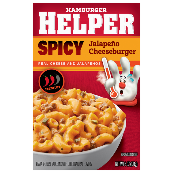 Hamburger Helper Med Spicy Jalapeno Cheeseburger Pasta & Cheese Sauce Mix
