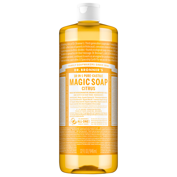Dr. Bronner's Organic 18-in-1 Hemp Citrus Pure Castile Liquid Soap
