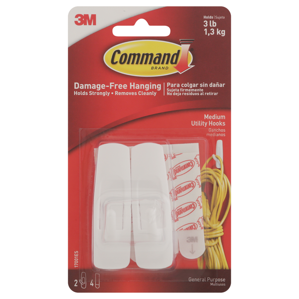Command 3M Hooks White Medium