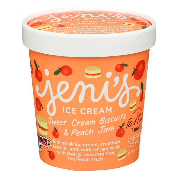 Jeni's Sweet Cream Biscuits & Peach Jam Ice Cream